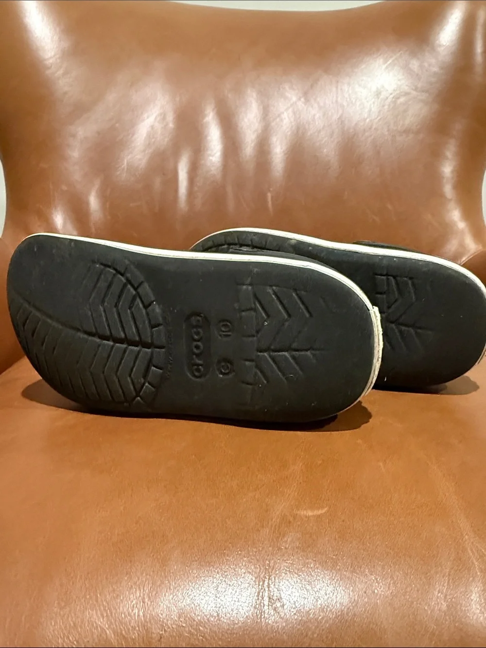 CROCS Kids Black with White Trim